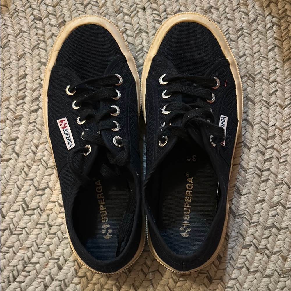Superga Classic Navy Blue Canvas Sneakers